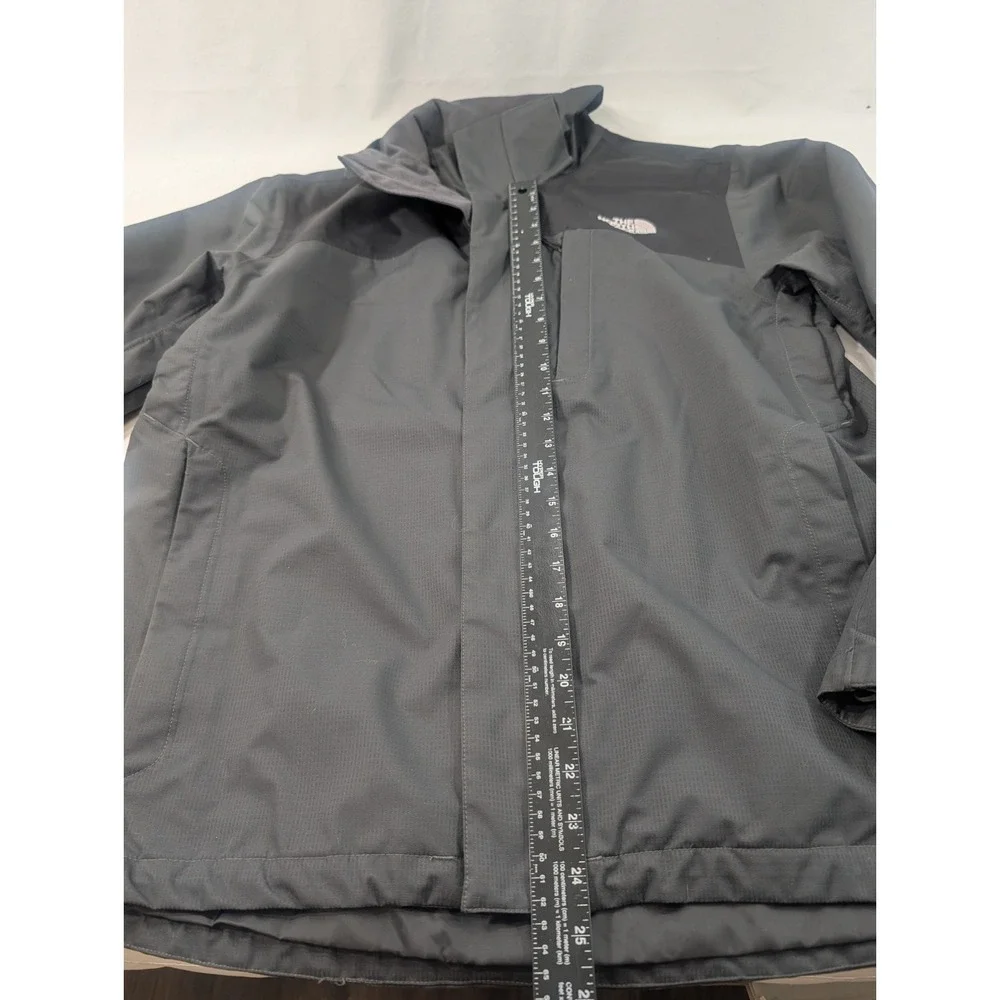 The‎ North Face HyVent WATERPROOF Jacket Men's Size Medium Gray Black Zip Front